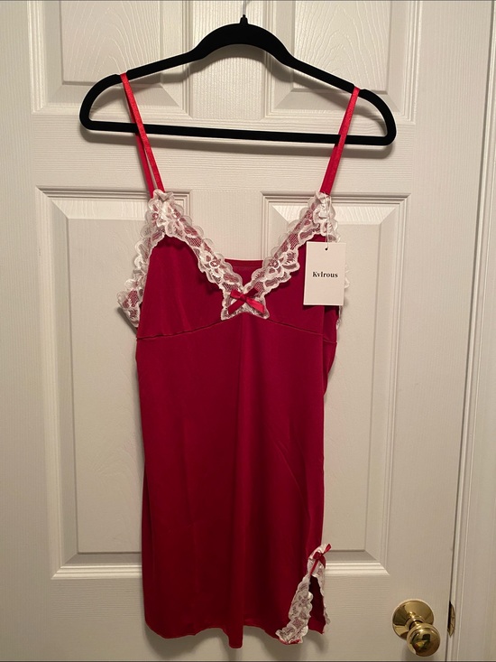 Kvlrous Other - Kvlrous Burgundy Lace-Trim Slip Nightdress…size XL